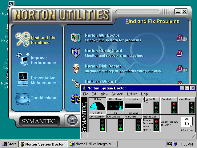 Norton Utilities 3.0 for Windows - Integrator
